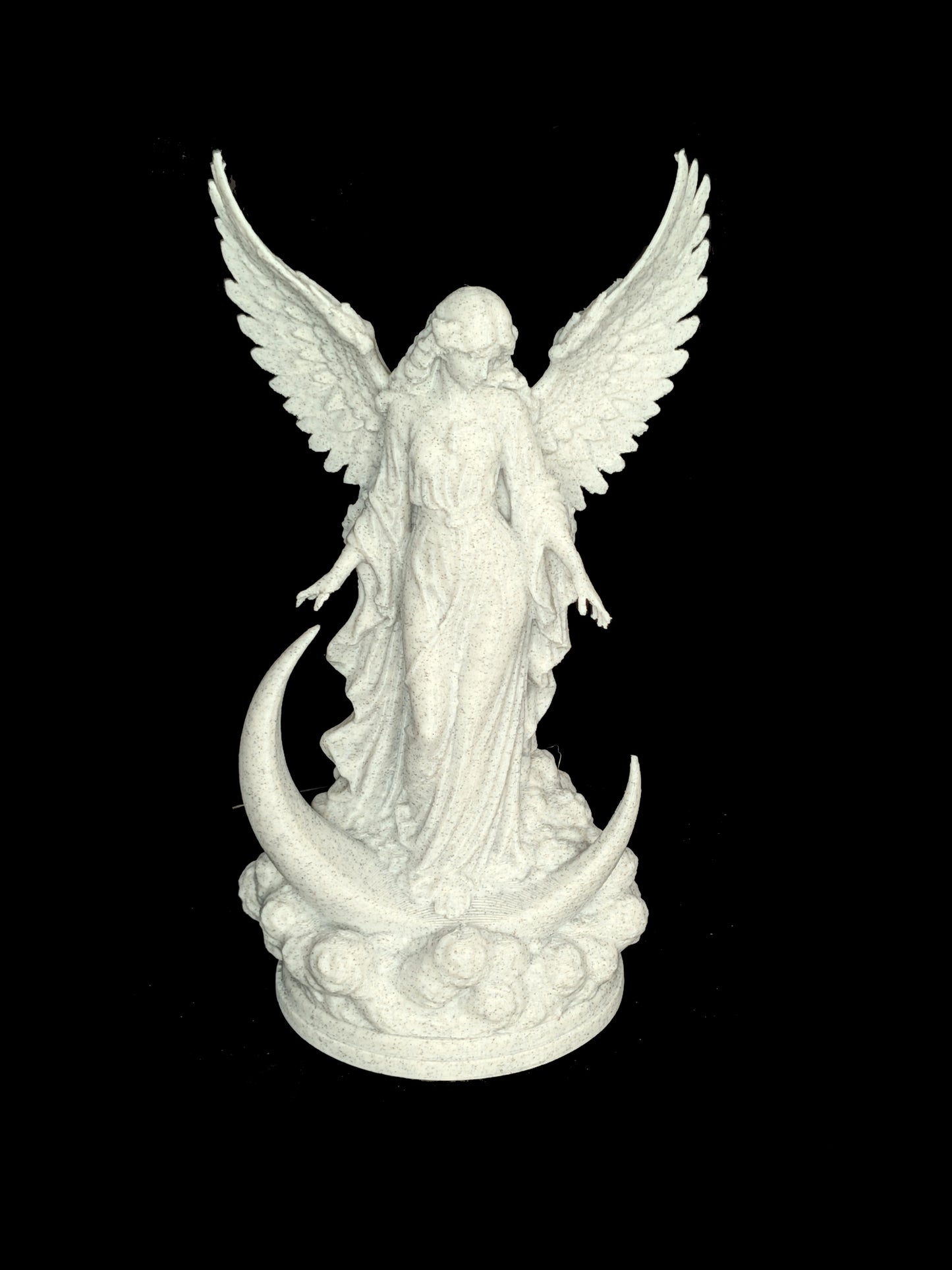 Moon Goddess Angel Statue | Marble Style Celestial Angel Sculpture