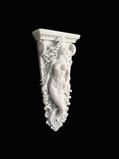 Siren Mermaid Wall Relief - Nautical Ship Figurehead Sculpture