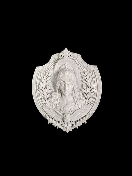 Athena Wall Relief - Marble Finish Greek Goddess Gothic Wall Art