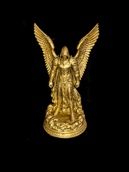 Golden Archangel Statue | Hooded Angel Sculpture