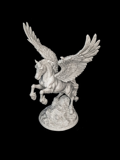 Pegasus Statue - Marble Style Winged Horse Sculpture