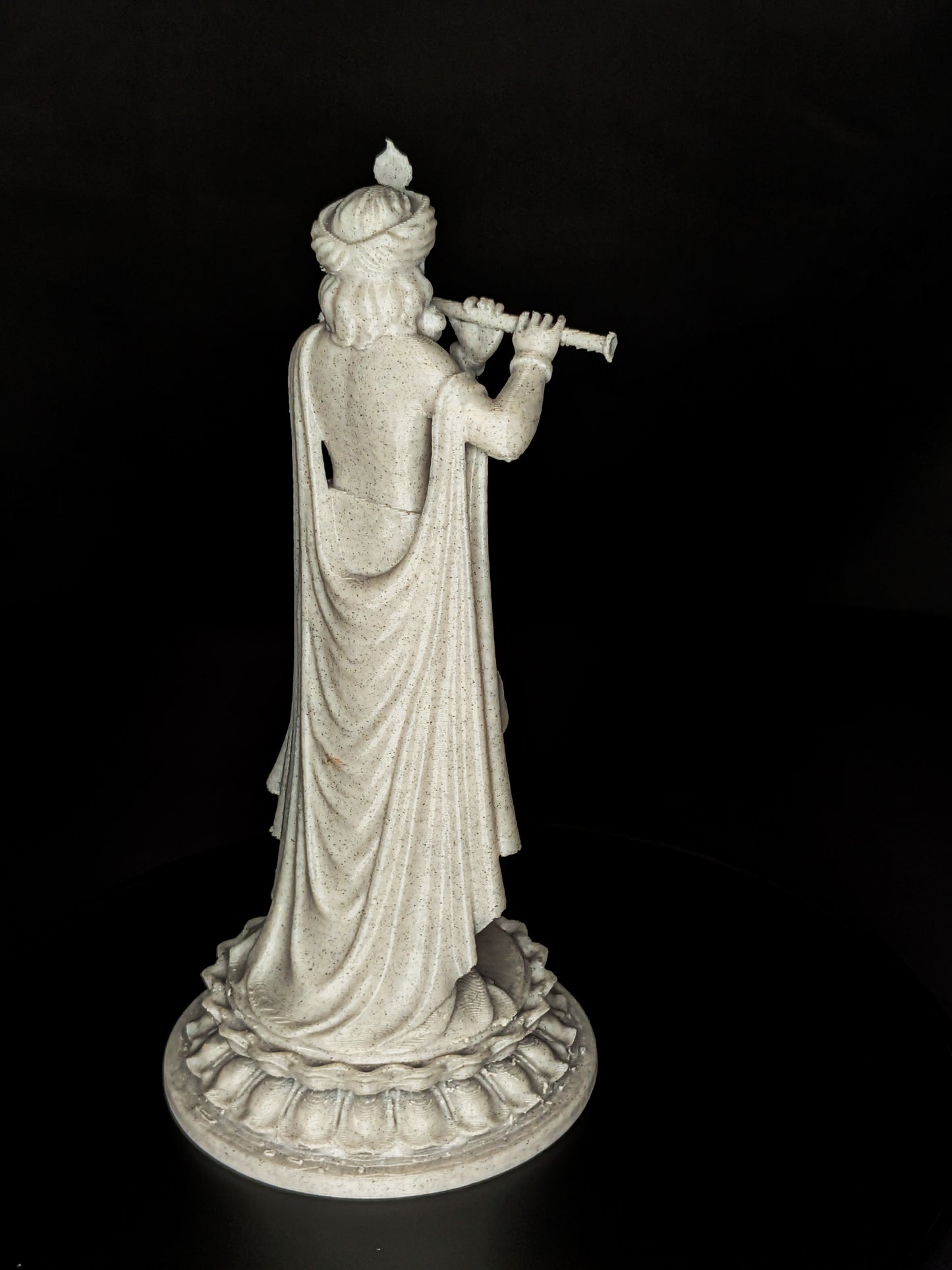 Krishna Statue - Marble Finish Hindu God Krishna Playing Flute Sculpture