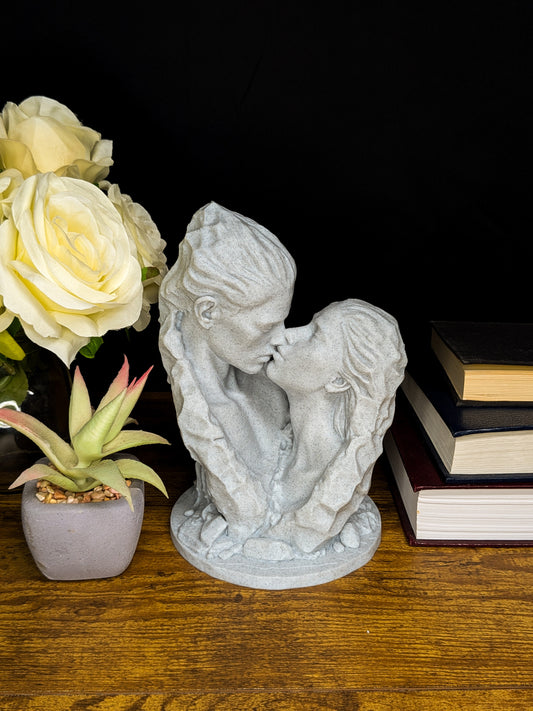 Lovers Rock Statue - Marble Finish Romantic Sculpture