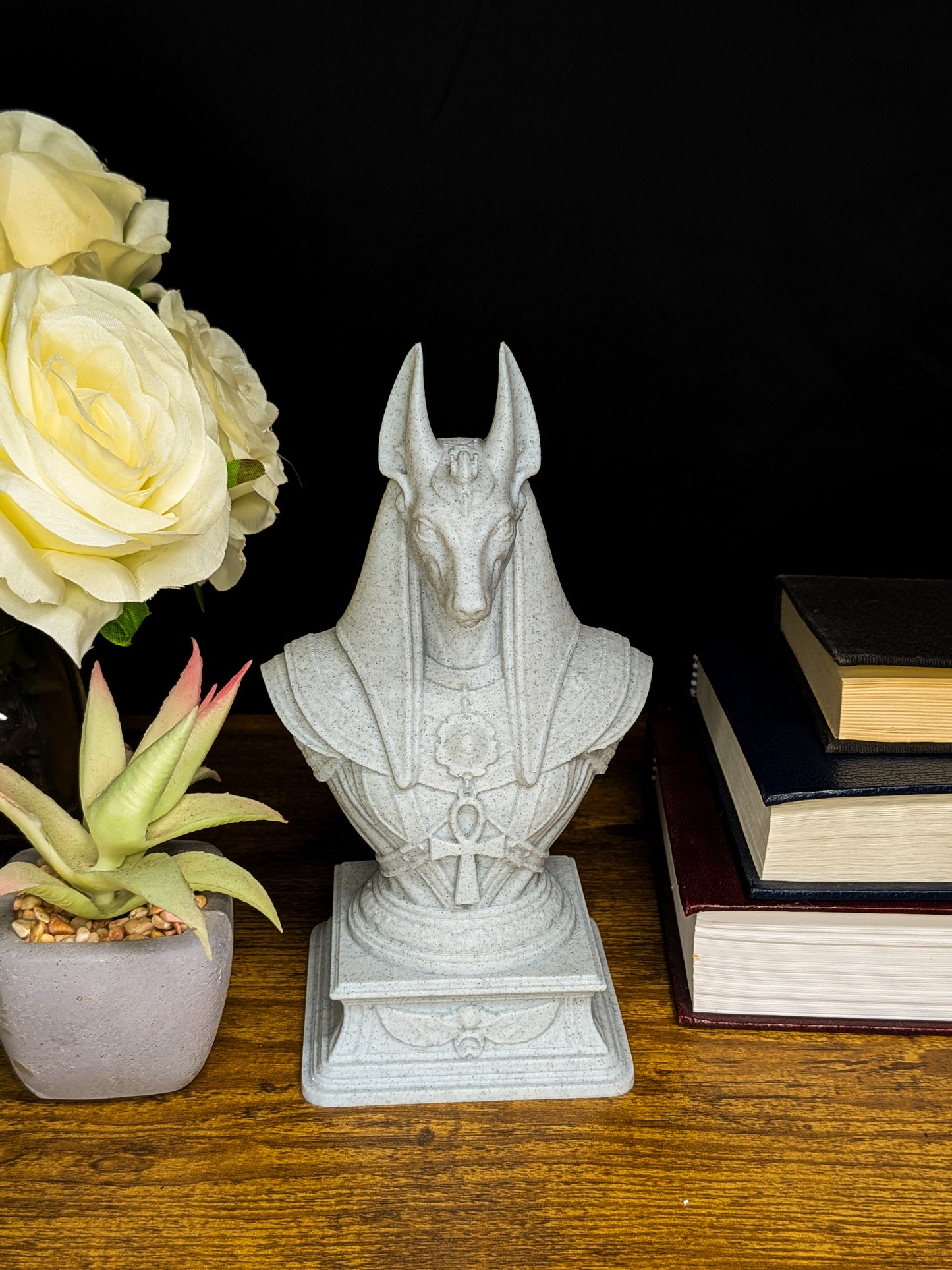 Anubis Bust Statue - Marble Finish Egyptian Sculpture