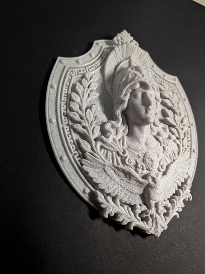 Athena Wall Relief - Marble Finish Greek Goddess Gothic Wall Art