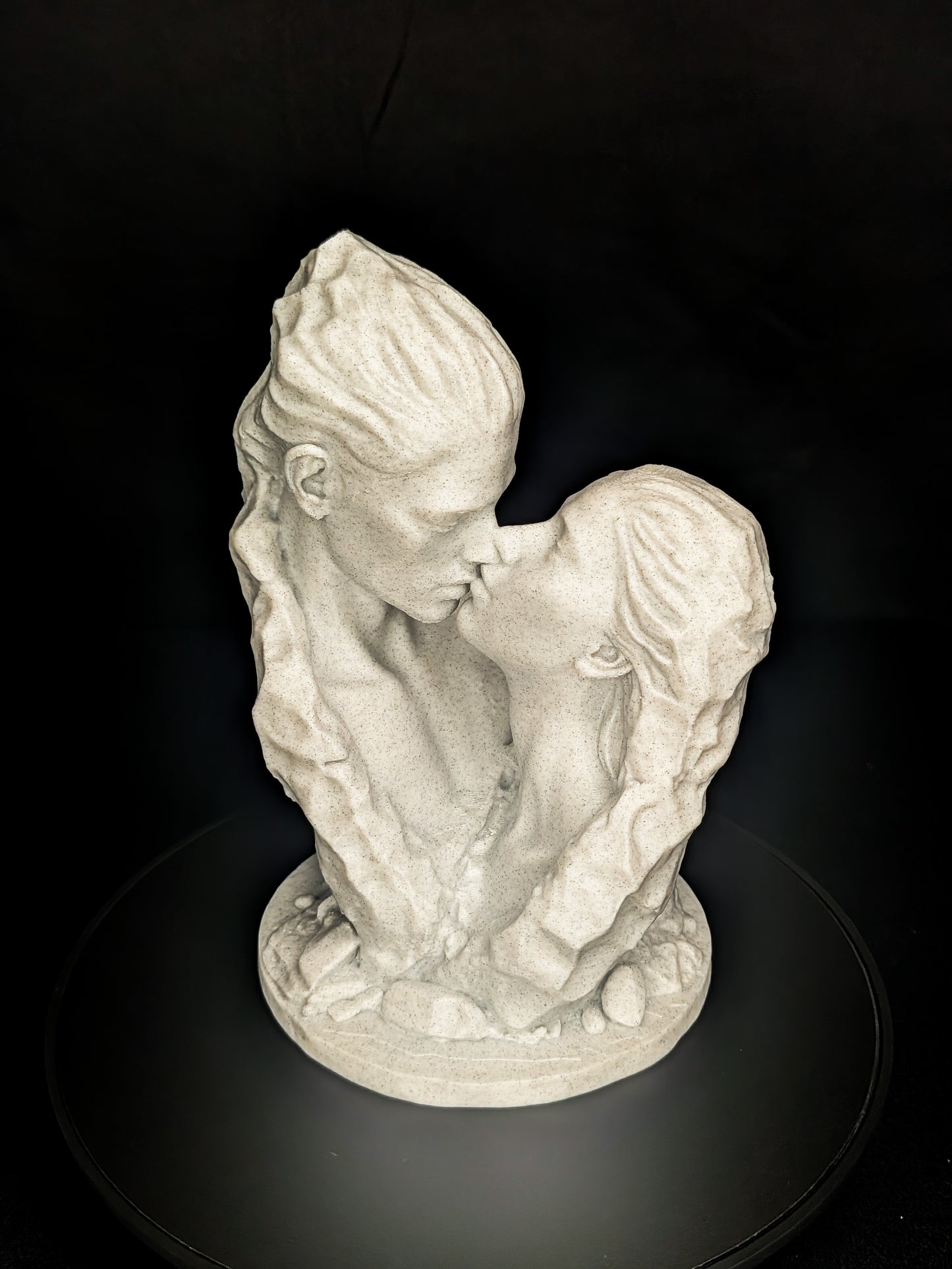 Lovers Rock Statue - Marble Finish Romantic Sculpture