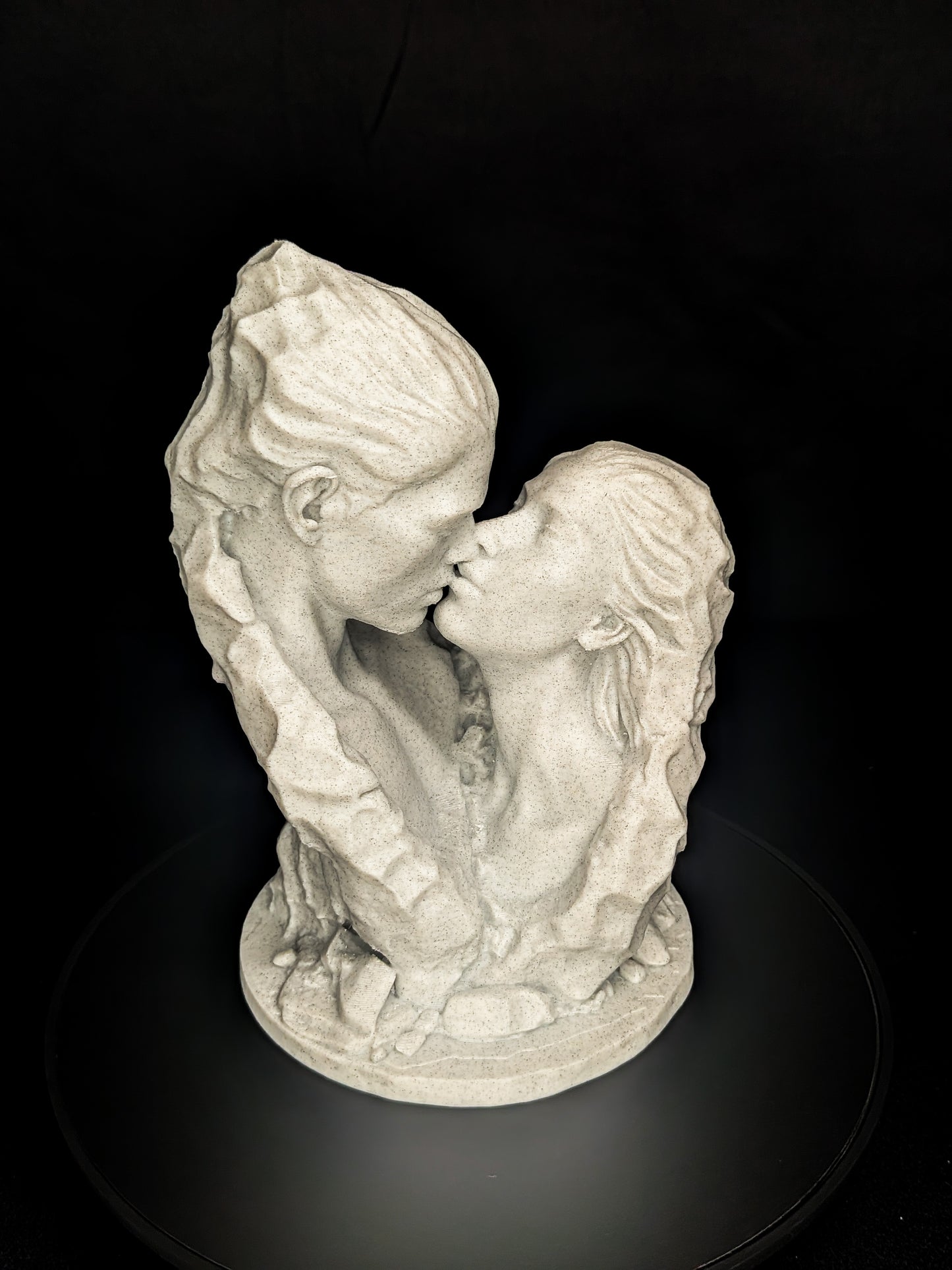 Lovers Rock Statue - Marble Finish Romantic Sculpture