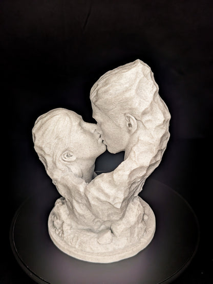 Lovers Rock Statue - Marble Finish Romantic Sculpture
