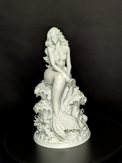 Mermaid Statue - Marble Finish Siren Sculpture