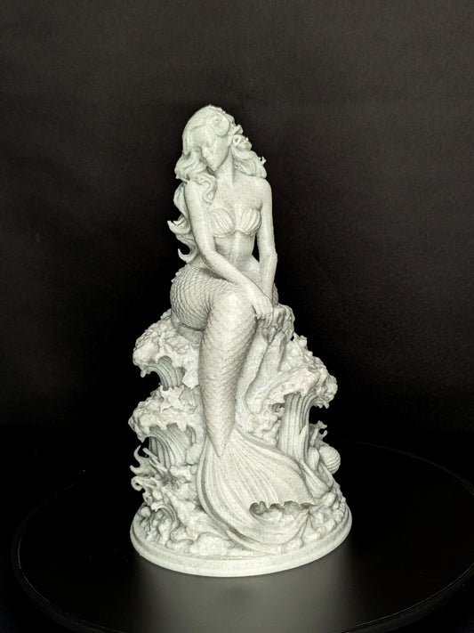 Mermaid Statue - Marble Finish Siren Sculpture