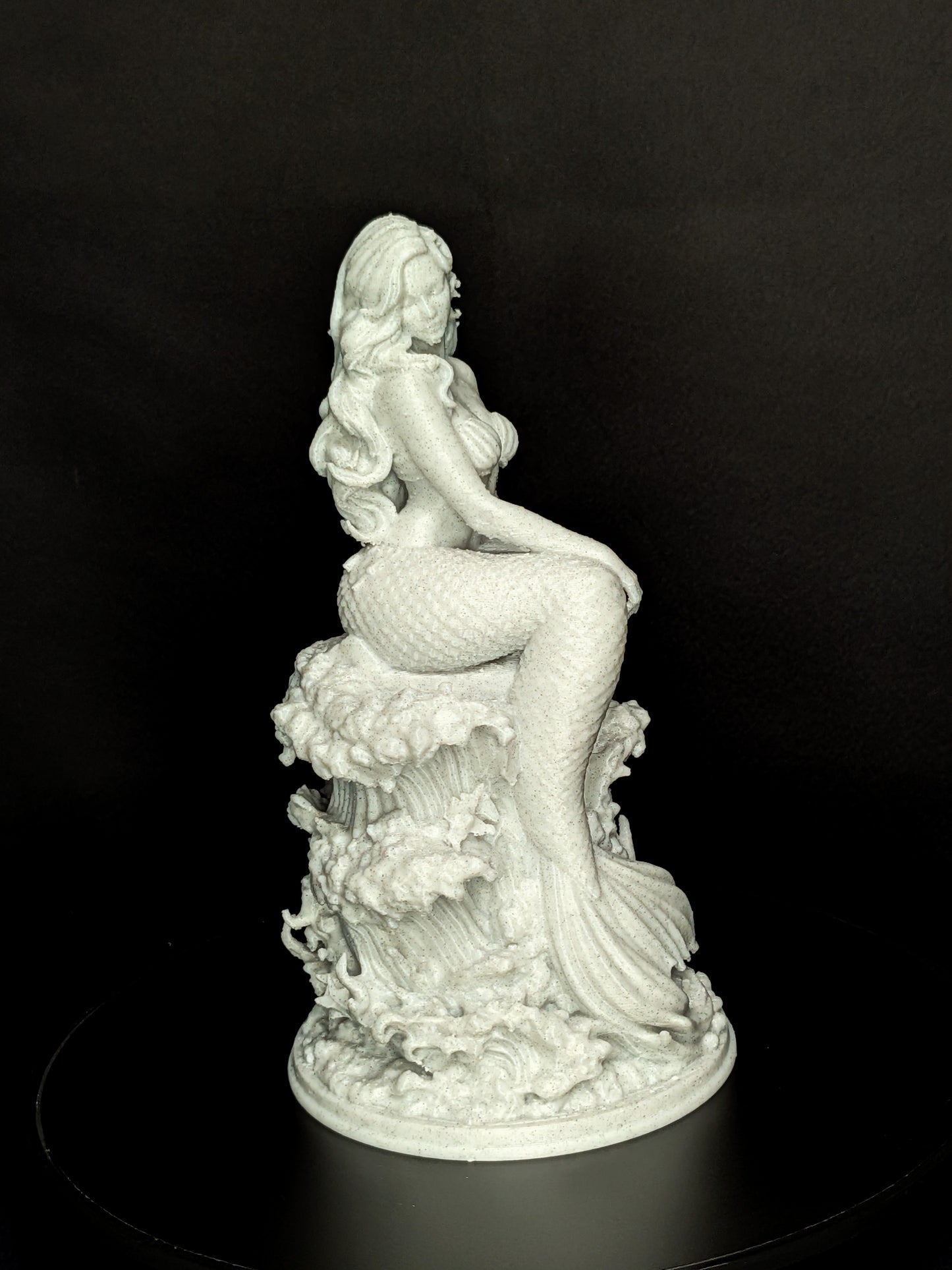 Mermaid Statue - Marble Finish Siren Sculpture