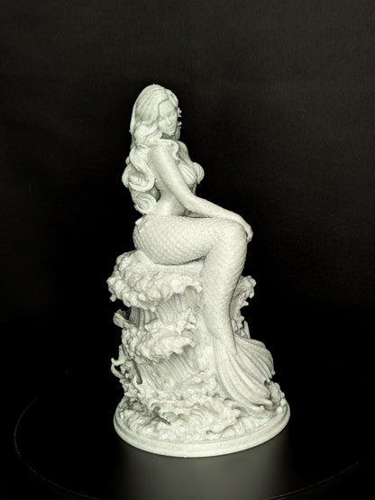 Mermaid Statue - Marble Finish Siren Sculpture