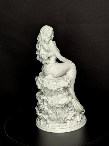 Mermaid Statue - Marble Finish Siren Sculpture