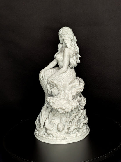 Mermaid Statue - Marble Finish Siren Sculpture