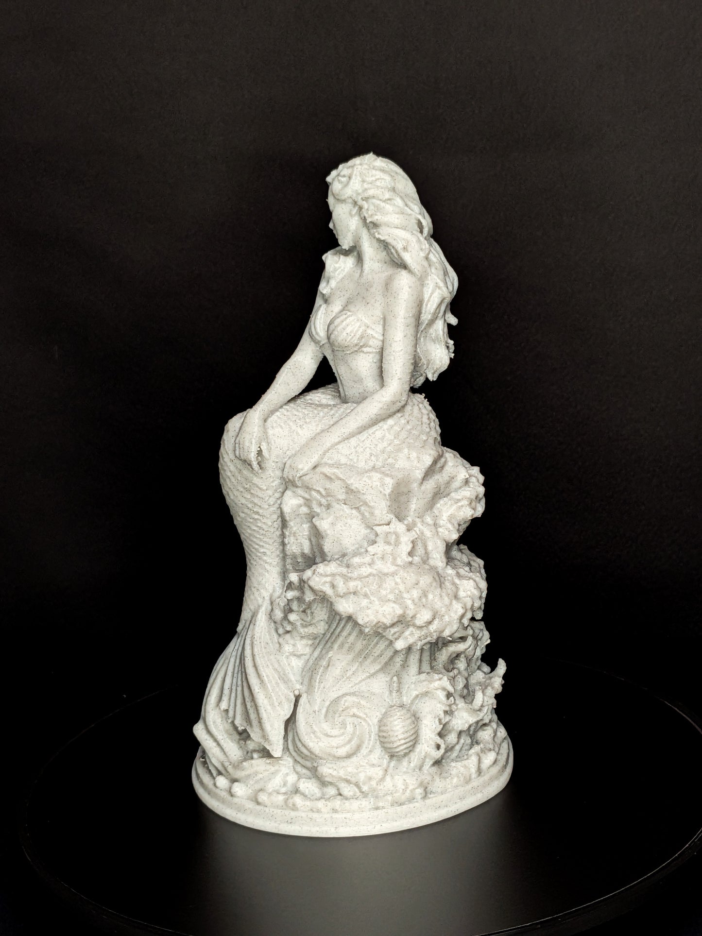 Mermaid Statue - Marble Finish Siren Sculpture