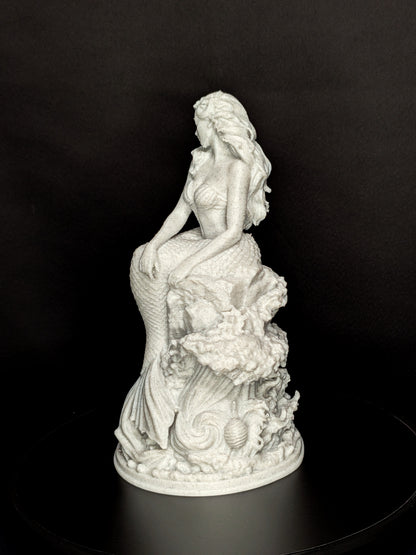 Mermaid Statue - Marble Finish Siren Sculpture