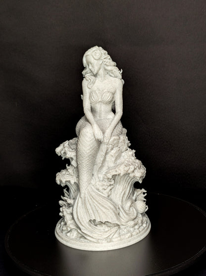 Mermaid Statue - Marble Finish Siren Sculpture
