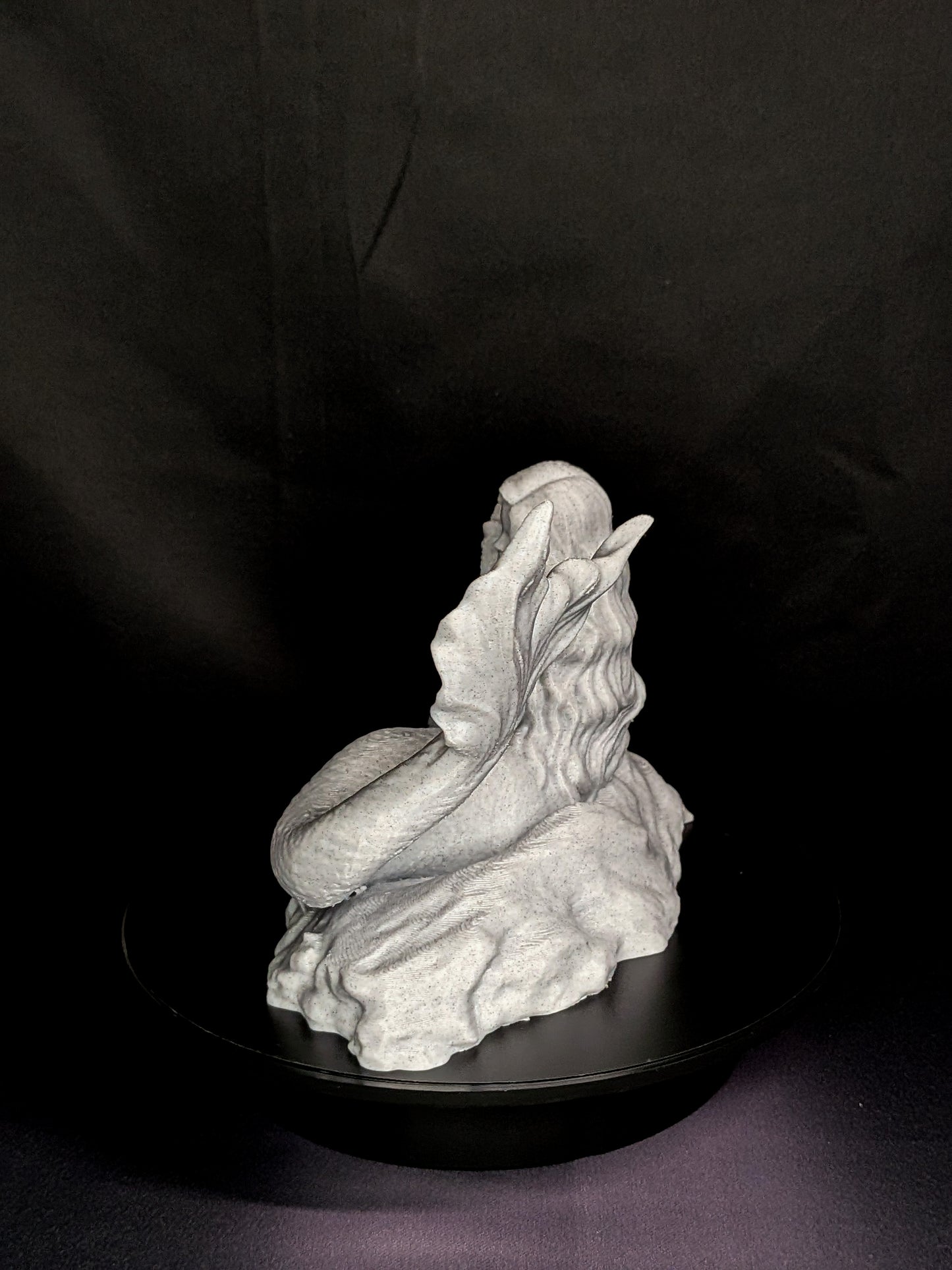 Mermaid Statue with Conch Shell - Marble Finish Mermaid Sculpture