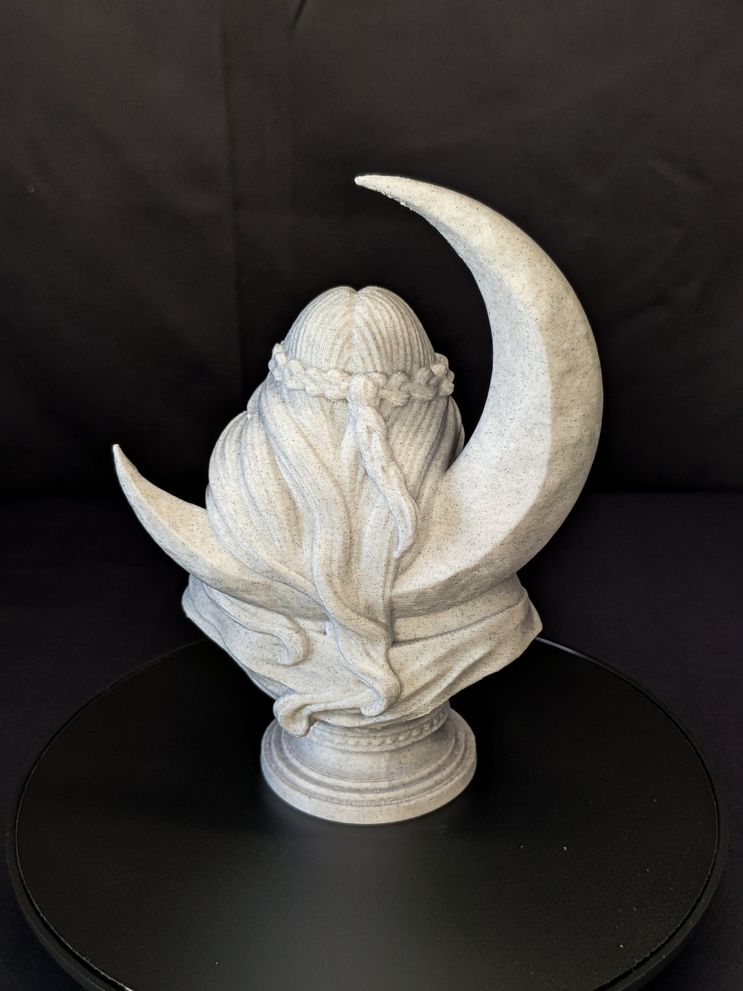 Moon Goddess Bust - Marble Finish Lunar Sculpture