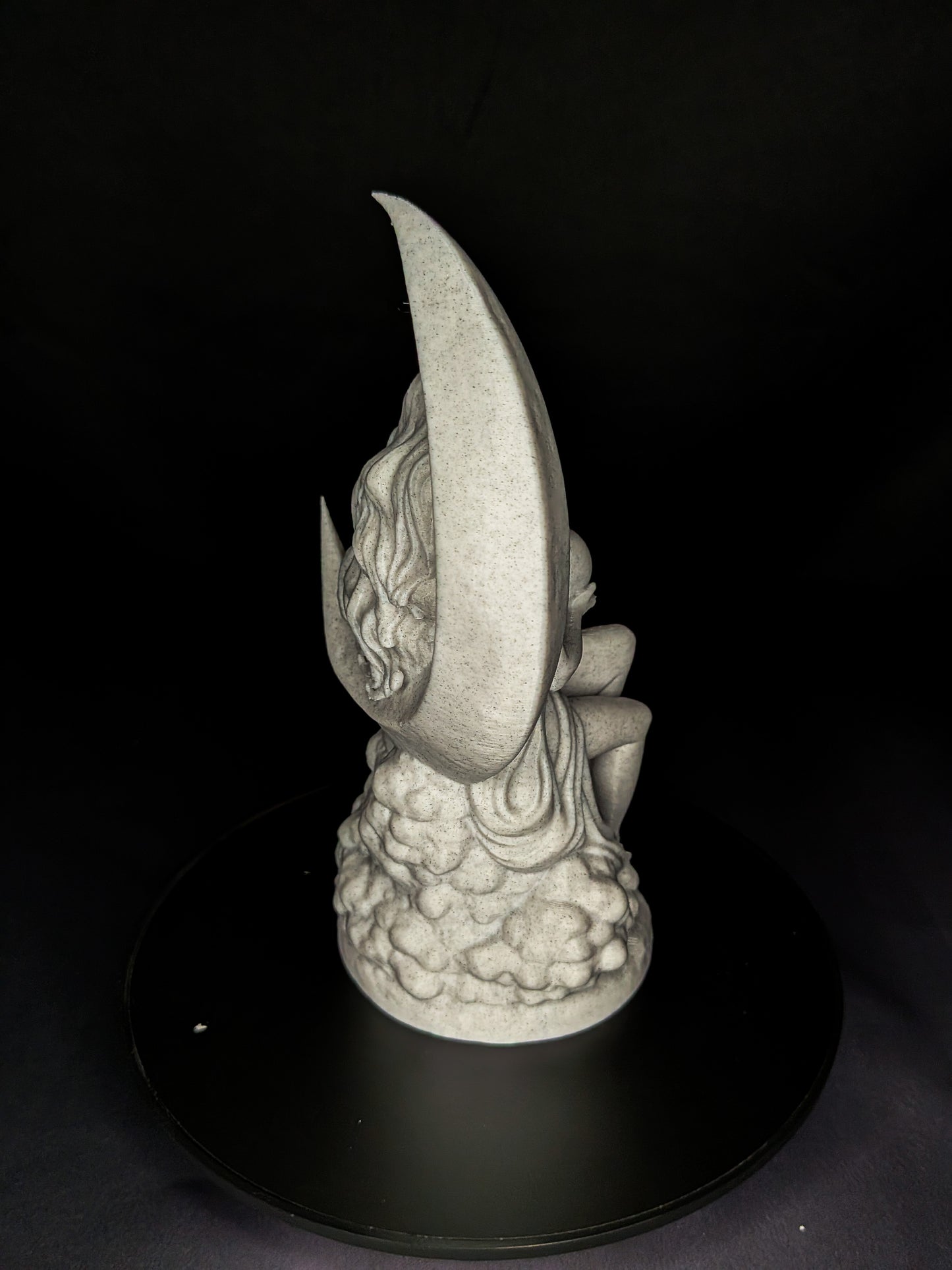 Moon Goddess Statue - Marble Finish Celestial Sculpture