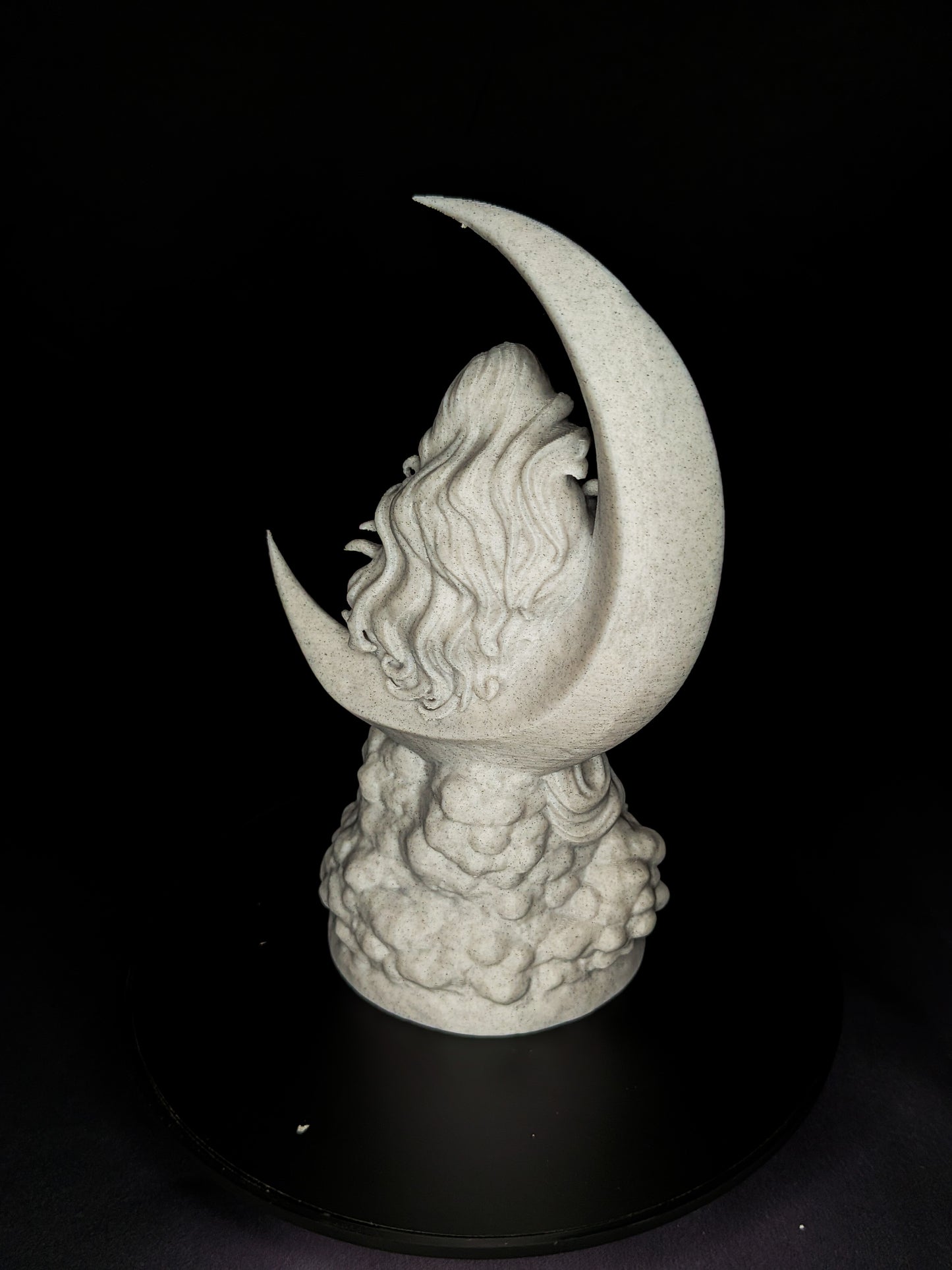 Moon Goddess Statue - Marble Finish Celestial Sculpture