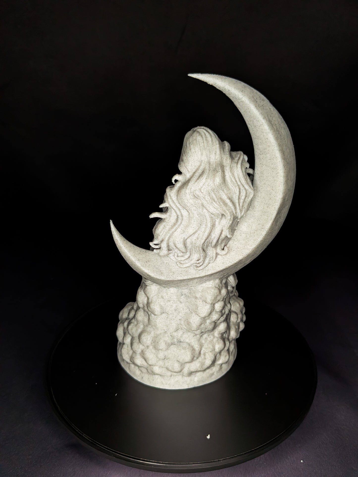 Moon Goddess Statue - Marble Finish Celestial Sculpture