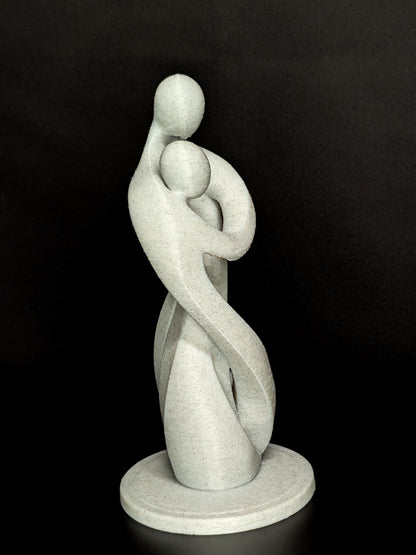 Eternal Embrace Statue - Marble Finish Modern Sculpture