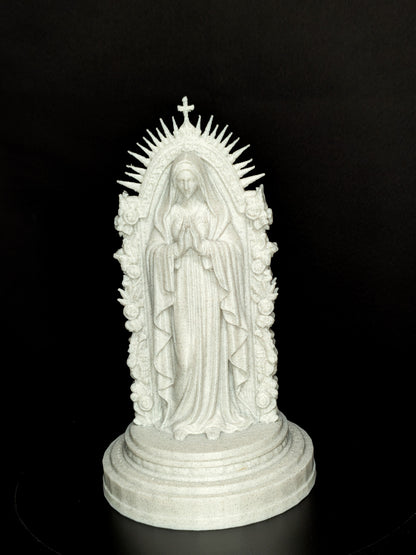Mother Mary Statue - Marble Style Virgin Mary Sculpture