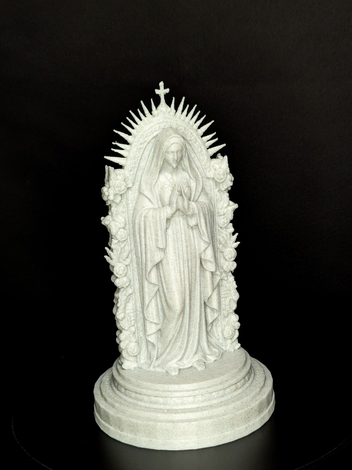 Mother Mary Statue - Marble Style Virgin Mary Sculpture