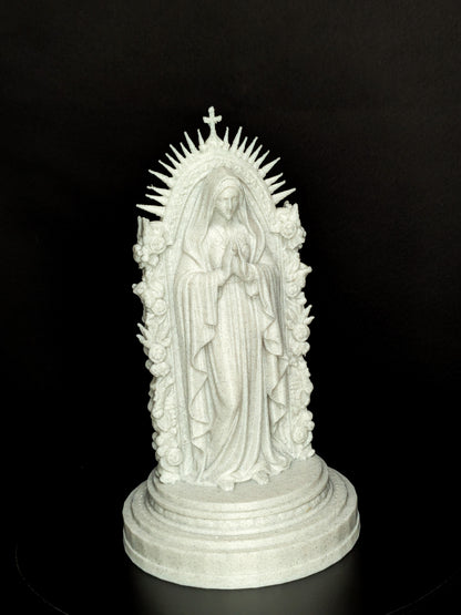 Mother Mary Statue - Marble Style Virgin Mary Sculpture