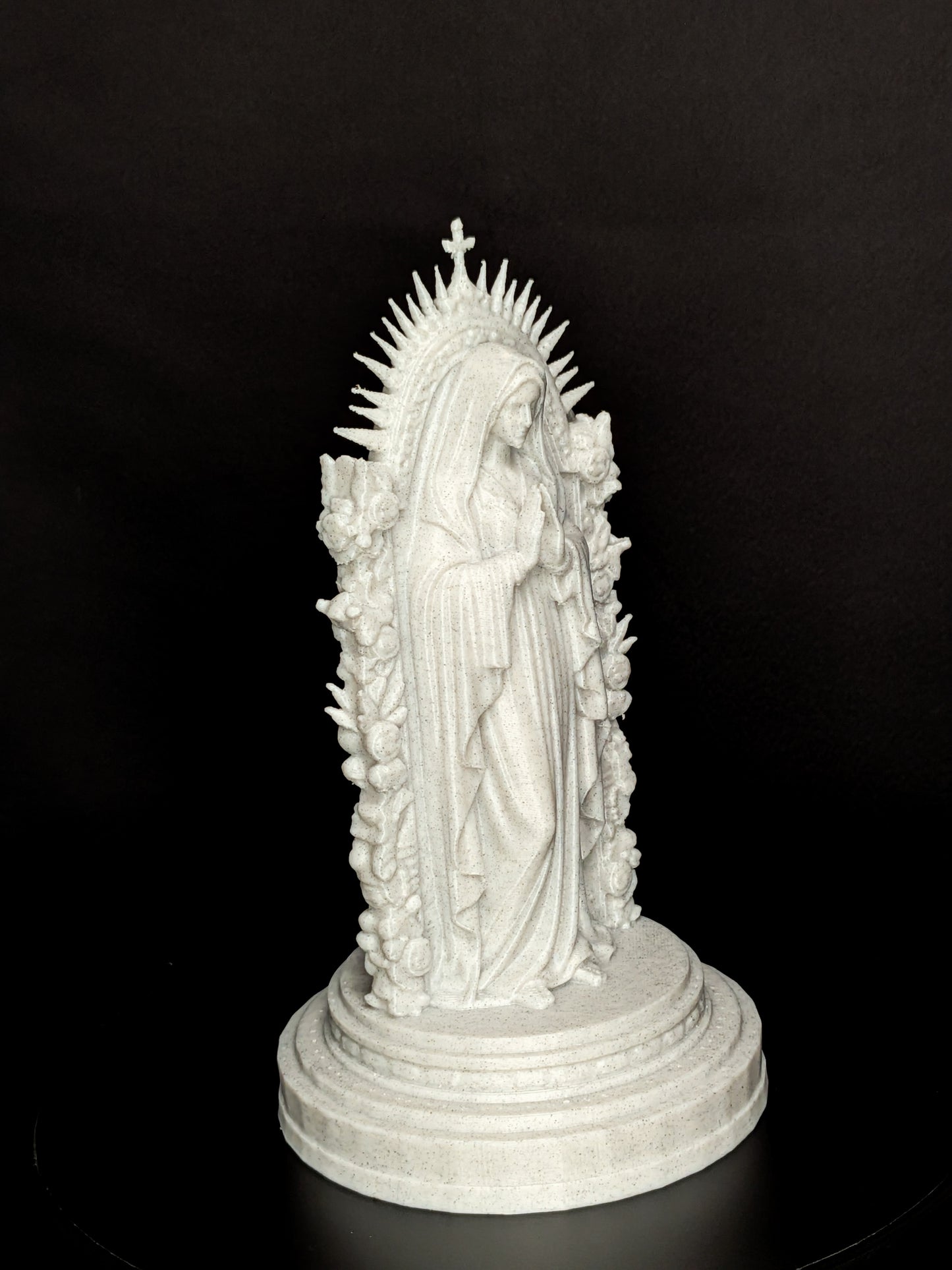 Mother Mary Statue - Marble Style Virgin Mary Sculpture