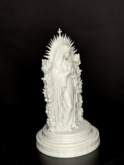 Mother Mary Statue - Marble Style Virgin Mary Sculpture