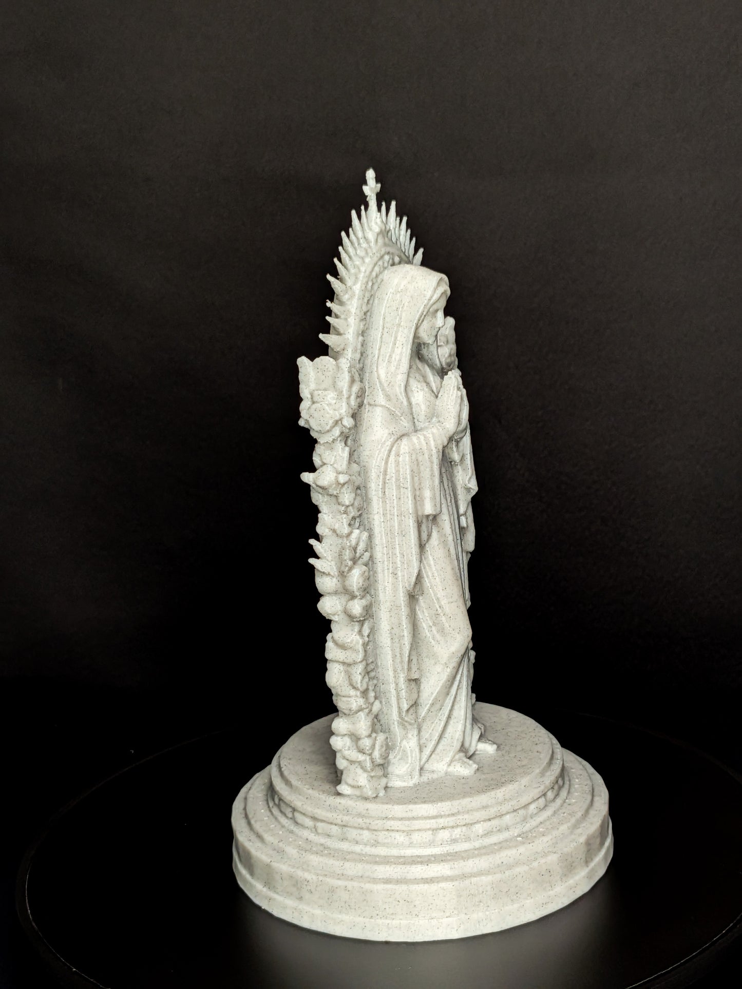 Mother Mary Statue - Marble Style Virgin Mary Sculpture