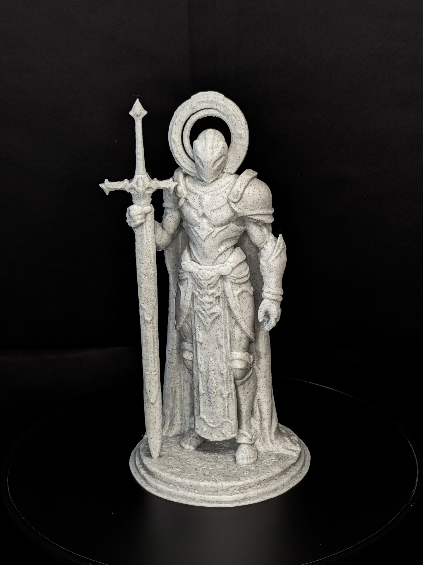 Radiant Paladin Statue - Gold Finish - Fantasy Knight