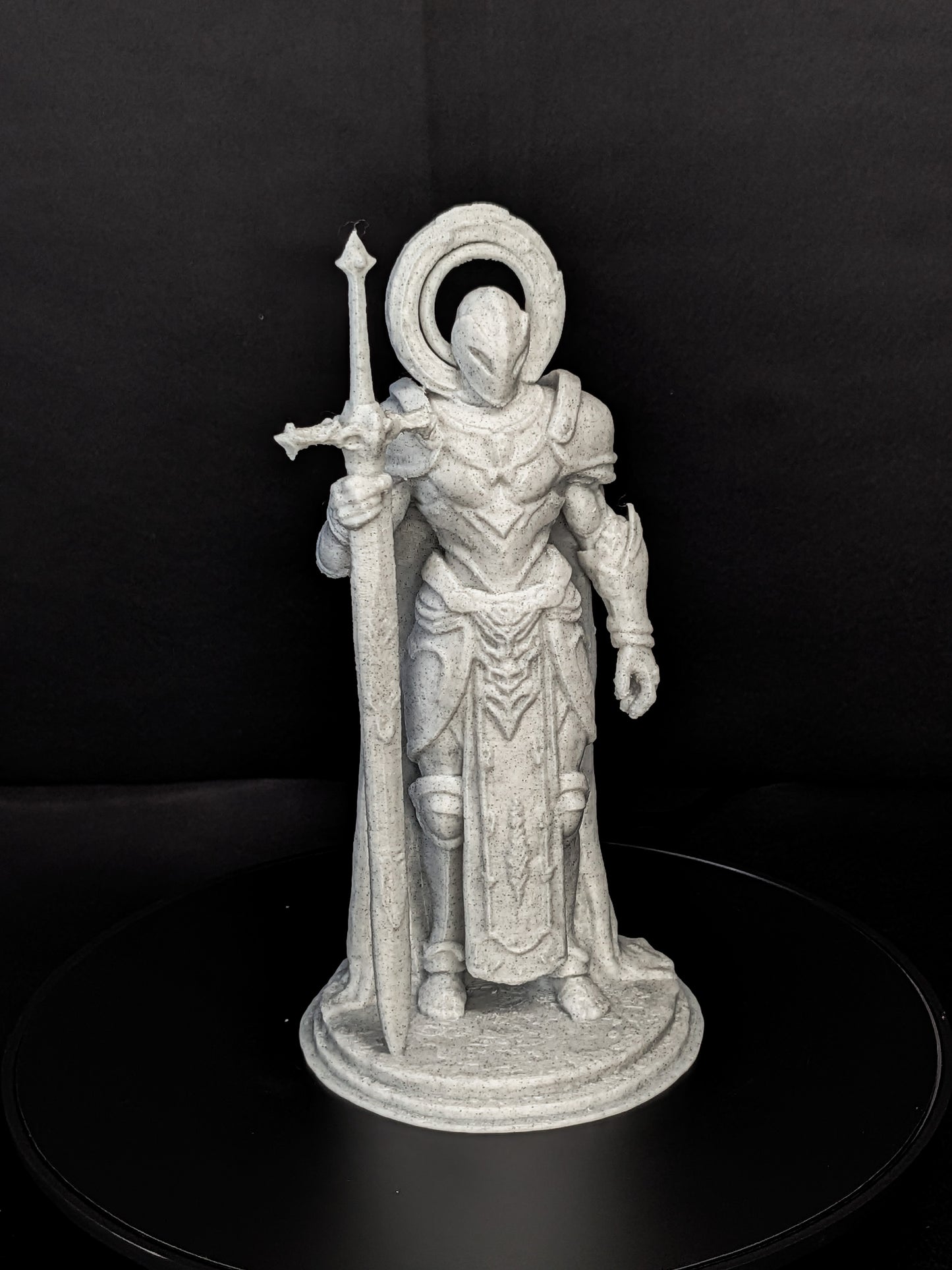 Radiant Paladin Statue - Gold Finish - Fantasy Knight