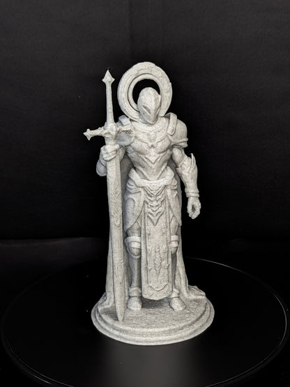 Radiant Paladin Statue - Gold Finish - Fantasy Knight