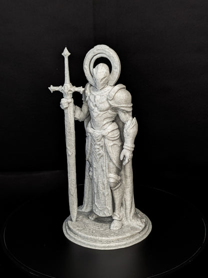 Radiant Paladin Statue - Gold Finish - Fantasy Knight