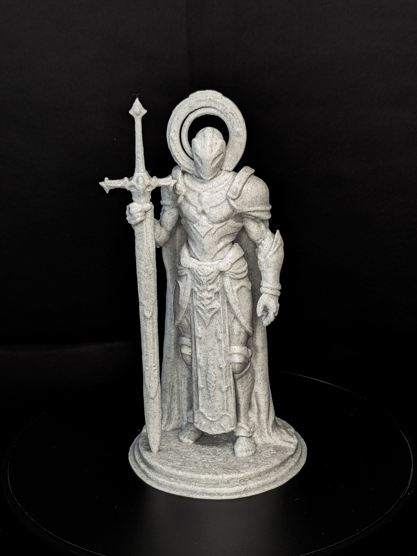 Radiant Paladin Statue - Gold Finish - Fantasy Knight