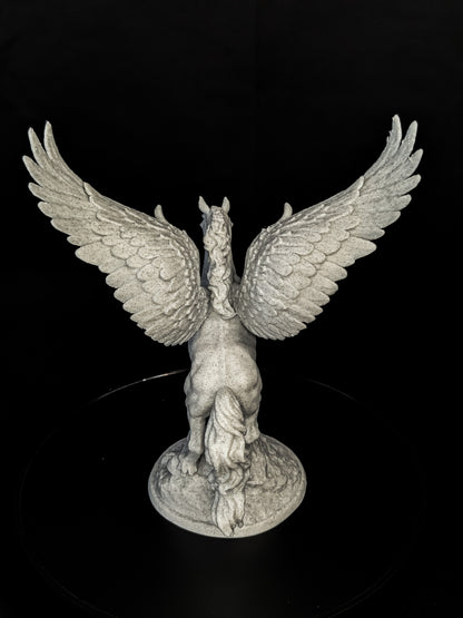 Pegasus Statue - Marble Style Winged Horse Sculpture