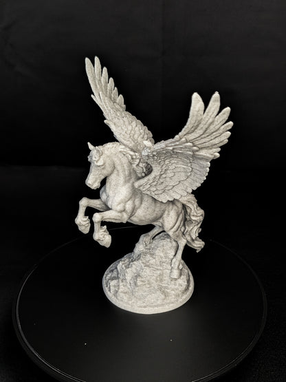 Pegasus Statue - Marble Style Winged Horse Sculpture
