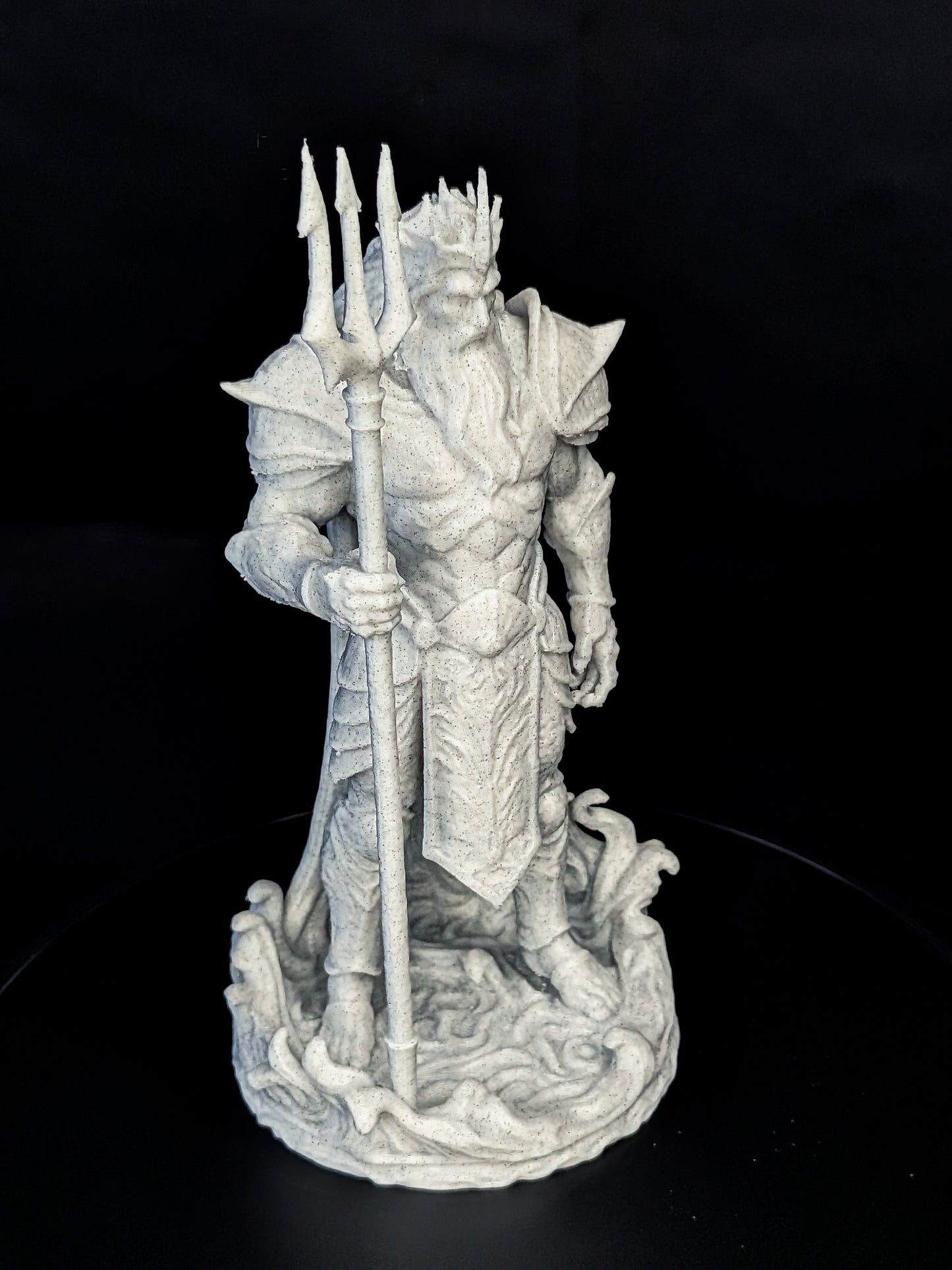 Poseidon Sea King Statue - Marble Finish Mythology Sculpture