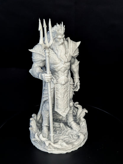 Poseidon Sea King Statue - Marble Finish Mythology Sculpture