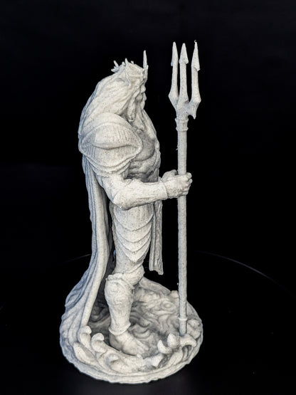 Poseidon Sea King Statue - Marble Finish Mythology Sculpture