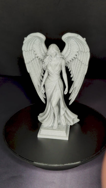 Archangel Statue - Marble Style Female Angel Sculpture
