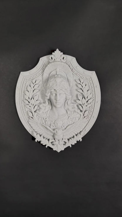 Athena Wall Relief - Marble Finish Greek Goddess Gothic Wall Art