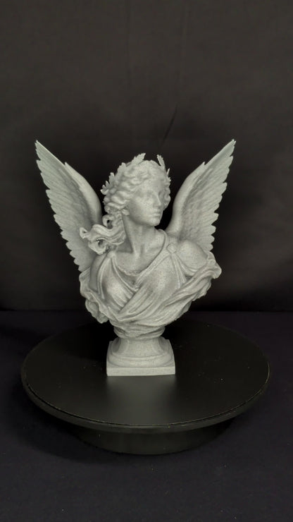 Celestial Angel Bust – Marble Style Winged Goddess Sculpture
