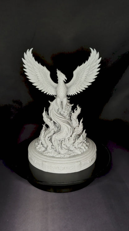 Phoenix Statue - Marble Style Mythology Sculpture