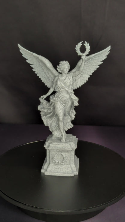 Golden Victory Angel Statue - Hand Painted Gold Winged Sculpture