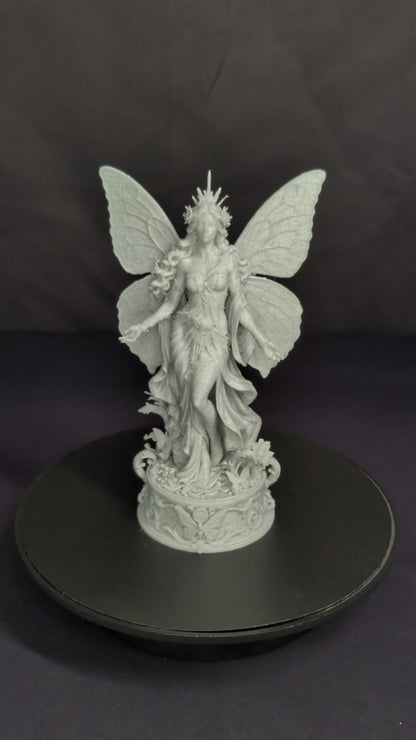 Butterfly Goddess Statue - Marble Style Fantasy Sculpture
