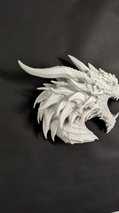 Dragon Wall Sculpture - Golden Style Dragon Head Wall Art